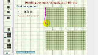 Ex: Determine the Quotient of a Whole Number and Decimal using Base Ten Blocks