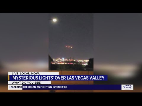 Viewer shares video of 'mysterious lights' hovering in night sky over Las Vegas valley