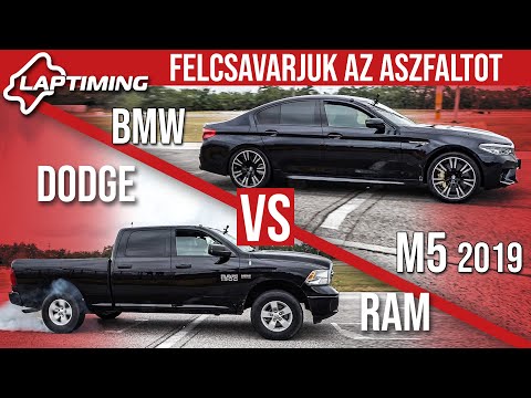 Felcsavarjuk az aszfaltot - Dodge RAM vs. BMW M5 (Laptiming ep.154)