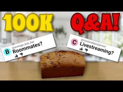 Baking Banana Bread for 100k Subscribers! - Q&A