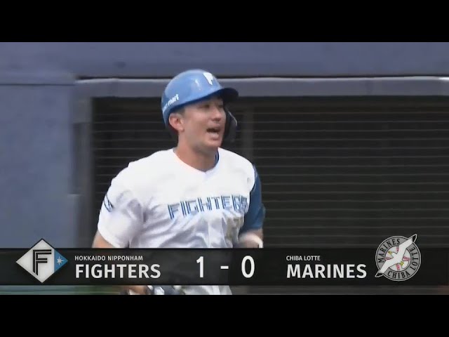 【ファーム】ファイターズ・山口アタル レフトへのソロホームランで先制!!  2024年6月6日 北海道日本ハムファイターズ 対 千葉ロッテマリーンズ