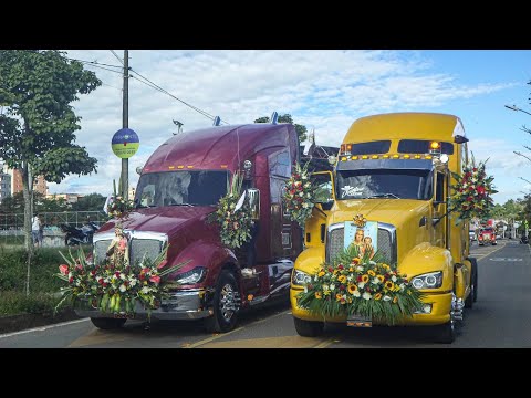 Desfile de la virgen del carmen 2026 Marinilla antioquia!🙏🚛