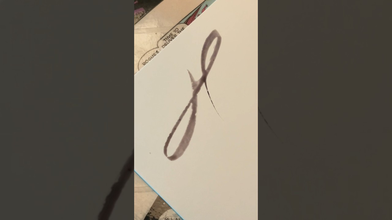 THICK “Figure 8” Flourish🖋️ #Calligraphy #Flourishing #Tutorial #PilotParallellPen #Ecoline #Stroke