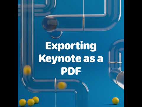 Exporting Keynote as a PDF