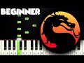 Mortal Kombat Theme BEGINNER PIANO TUTORIAL SHEET MUSIC By Betacustic