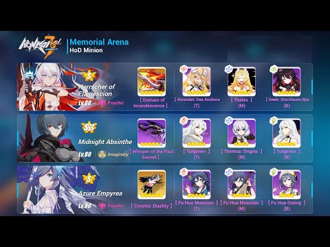 HI3 : Memorial Arena HoD Minion SSS Exalted limited resource