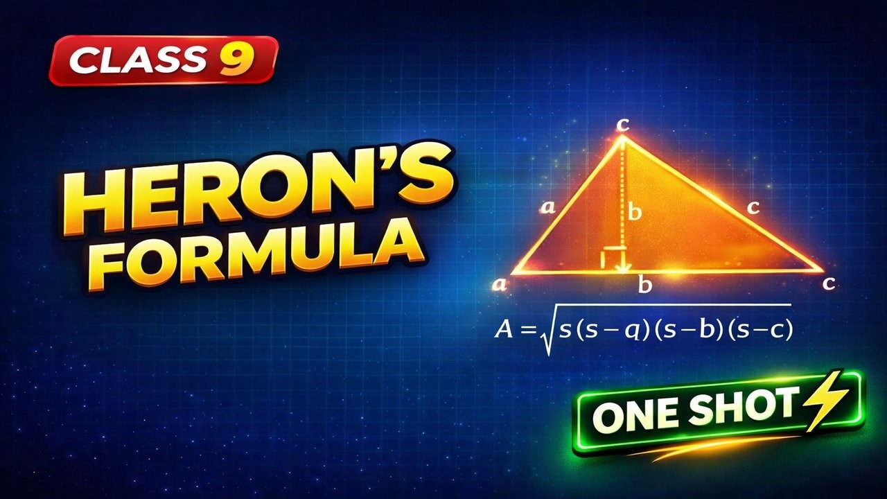 CBSE Class 9 || Maths || Heron’s Formula || Animation || in English