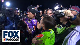Denny Hamlin and Danica Patrick Post-Race Argument - Budweiser Duel 2 - 2015 NASCAR Sprint Cup