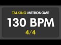 130 BPM - Talking Metronome (4/4)