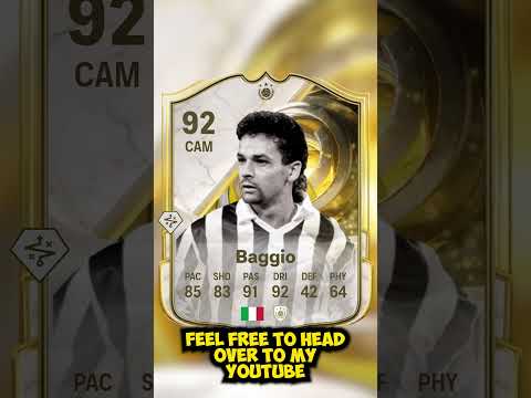 92 RATED ULTIMATE SUCCESSION BAGGIO ICON SBC IN EAFC25!!! #fc25 #shorts #viralvideo