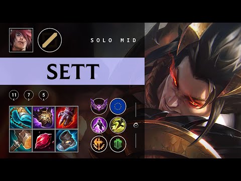 Sett Mid vs Galio - EUW Master Patch 25.22