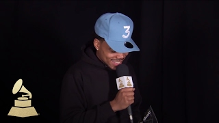 Chance the Rapper Thanks His Family | Backstage | 59th GRAMMYs