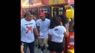 Chris Brown Arriving At One Of His Signing Destinations