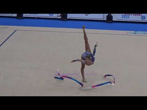Themida CHRISTODOULIDOU (CYP) ribbon - 2015 Stuttgart worlds Qualifs