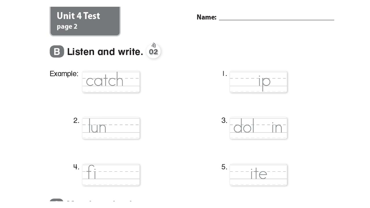 Oxford Phonics World 4 Unit 4 Test B