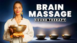 BRAIN MASSAGE SOUND BATH | Melatonin Boosting for Deep Sleep | Singing Bowl Healing Meditation