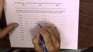 Yopp-Singer test of phoneme segmentation with a 5 year old girl