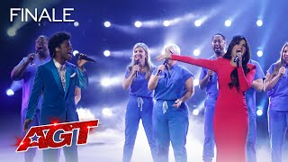 Idina Menzel Sings With Jimmie Herrod And Northwell Health Nurse Choir - America&#39;s Got Talent 2021