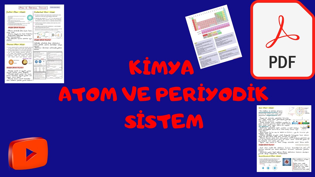 Kimya | Atom ve Periyodik Sistem | PDF Notu 👇
