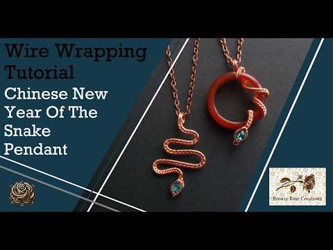 Snake pendant wire wrapping tutorial - wire weaving - how to wire wrap