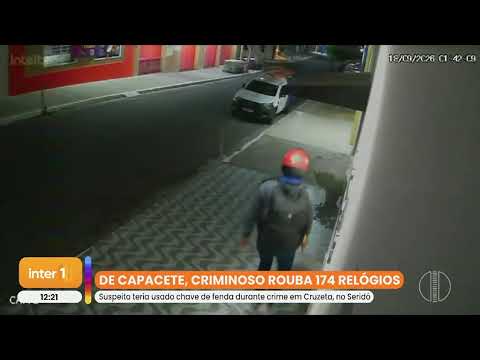 Inter 1 RN - 19/9/2026 - Homem invade joalheria em Cruzeta, no Seridó, e r0uba 174 relógios