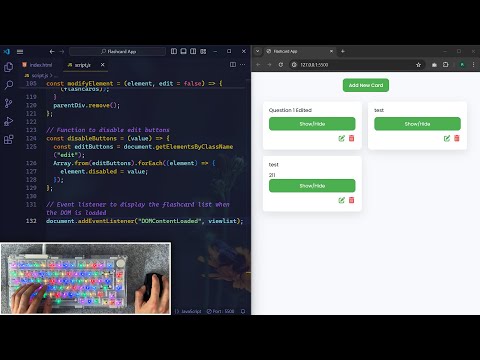 Asmr Programming Flashcard App With Javascript No Talking