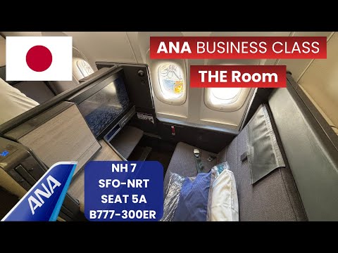 ANA Business Class Seat Tour and Food Showcase | THE Room | San Francisco to Tokyo | SFO-NRT