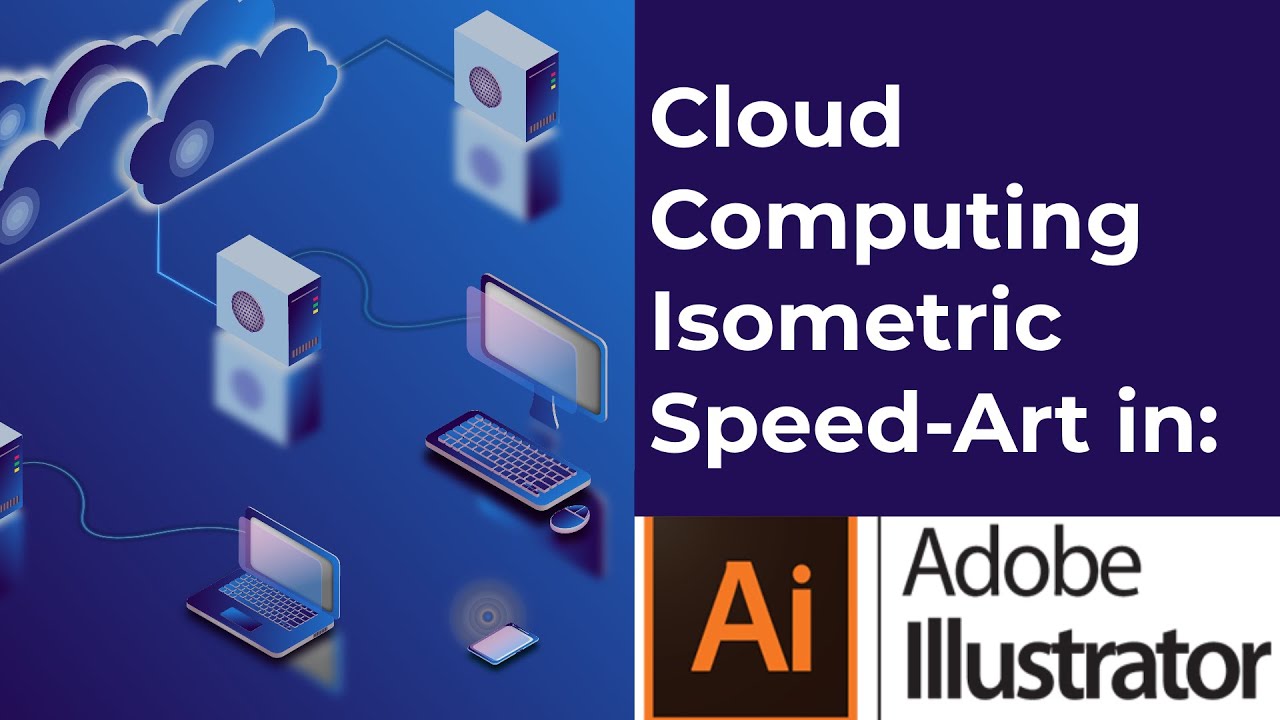 Cloud Computing Concept in Illustrator