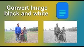 How to Convert an image black and white in google docs