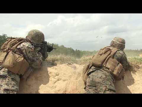 2nd Marine Division, conduct a squad exercise during training on Fort Walker
