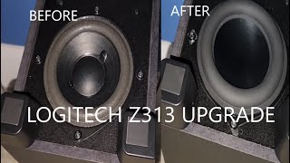 Upgrading my logitech z313 subwoofer with a dayton audio nd105-4