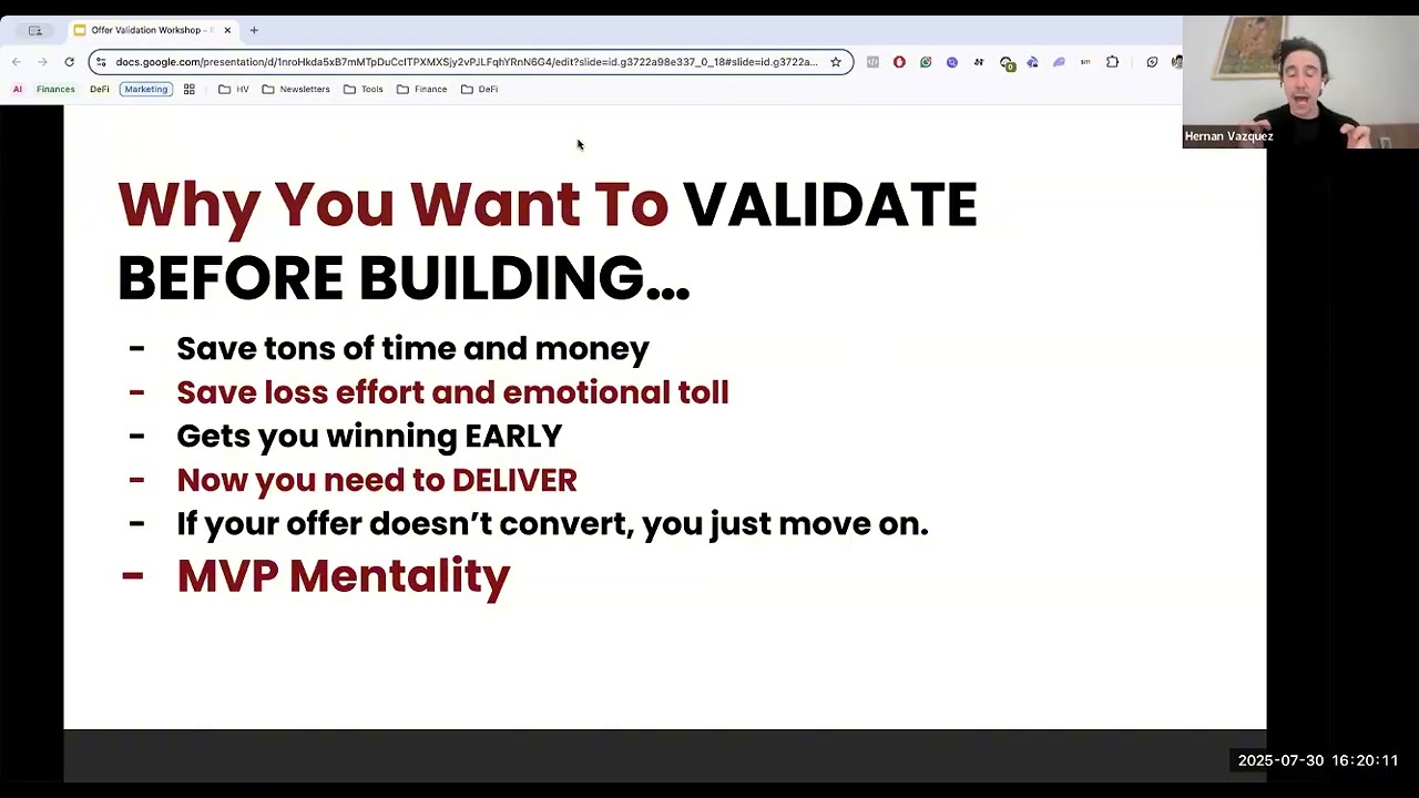 Offer Validation Workshop - Rapid Scale Mastery - 30th July - 2025
