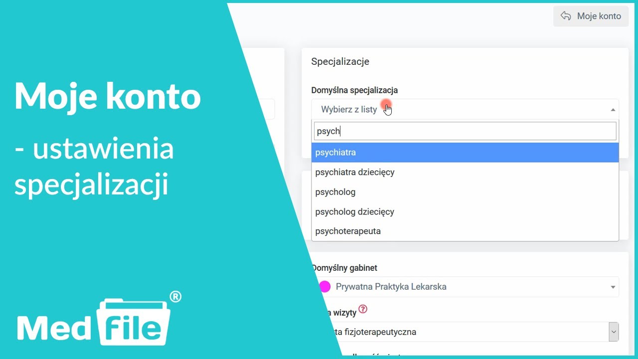 Ustawienie specjalizacji