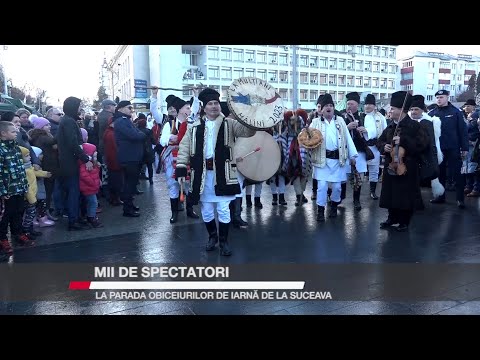 Thousands of spectators at the winter customs parade in Suceava