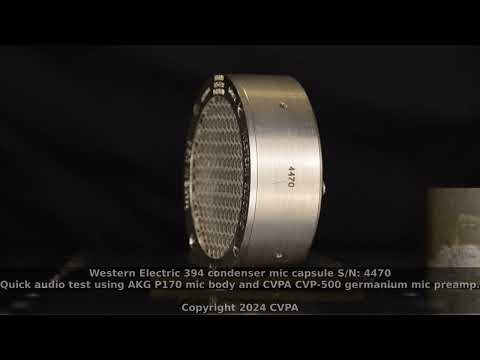 1920s Western Electric 394 Condenser Capsule S/N:4470 Video Demo by CVPA