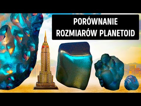 Porównanie rozmiarów planetoid znajdujących się w pobliżu Ziemi