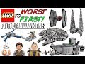 LEGO Worst To First ALL LEGO Star Wars The Force Awakens Sets