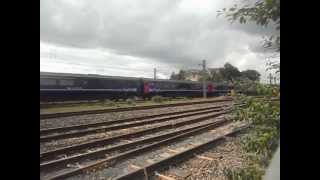 preview picture of video 'High Speed Train passes Hayes Bus Depot'