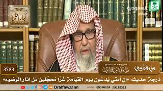 [3783] درجة حديث: «إن أمتي يُدعَون يوم القيامة غُرًّا مُحجَّلين من آثار الوضوء» - صالح الفوزان