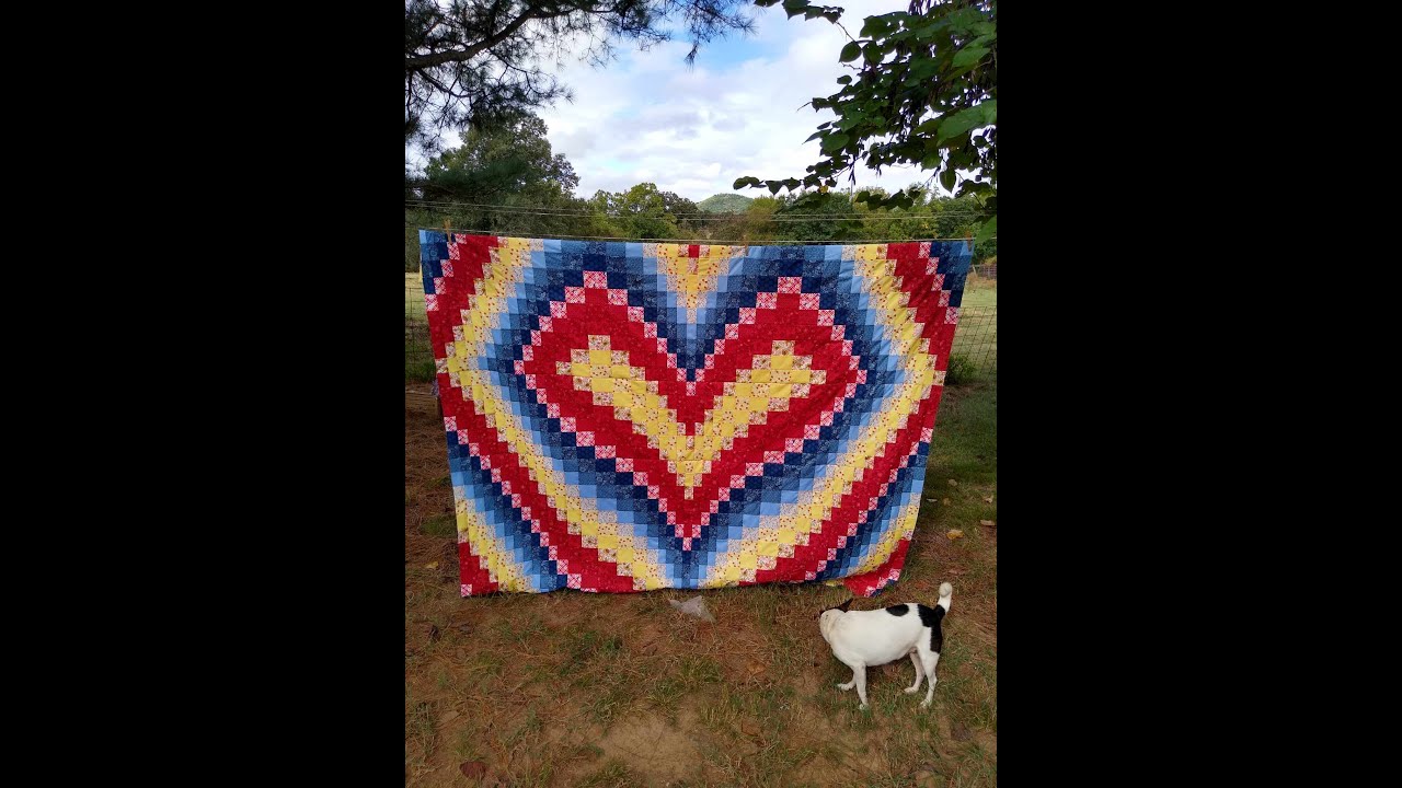 My very bright and cheerful King Size Bargello Heart