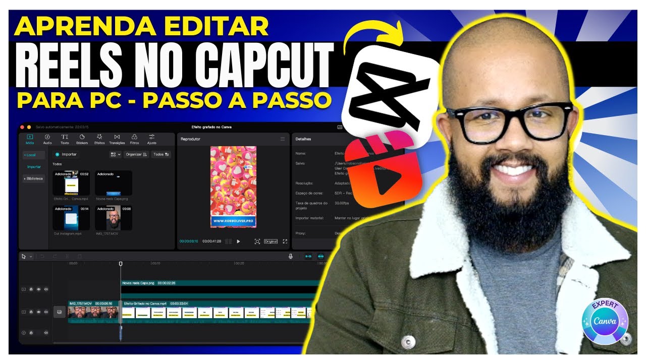 Como EDITAR REELS no CapCup para PC - Passo a Passo [PARA INICIANTES]