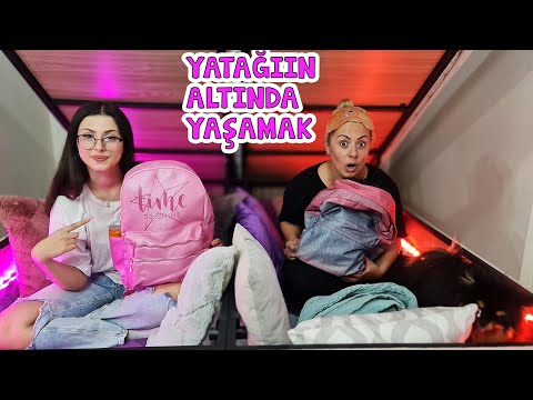 1 GÜN BOYUNCA YATAK ALTINDA KALMAK | EN SON ÇIKAN KAZANIR | EYLÜL LAL