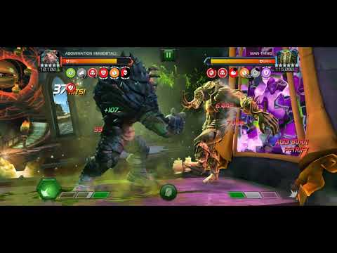7.2.4 Man-Thing Boss Solo with R4 Immortal Abomination - Marvel Contest of Champions