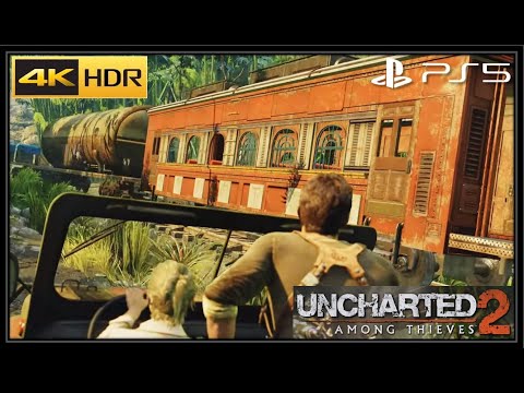 Uncharted 2: Among Thieves - Late for a train - 4K 60 FPS HDR - PS5