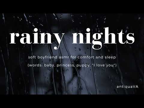 pov: your boyfriend stays with you until you fall asleep on a stormy night ~ soft asmr and sleep aid