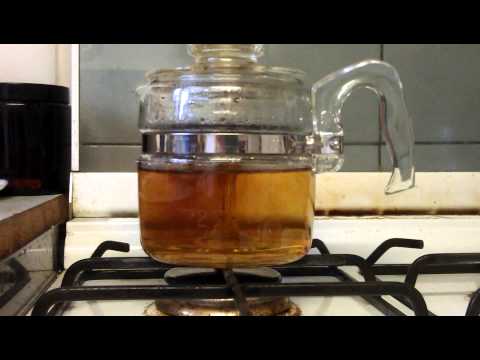 Coffee Percolating in Pyrex Pot
