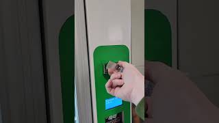 TVC america combo vending machine.  How to open the the front door T-handle.