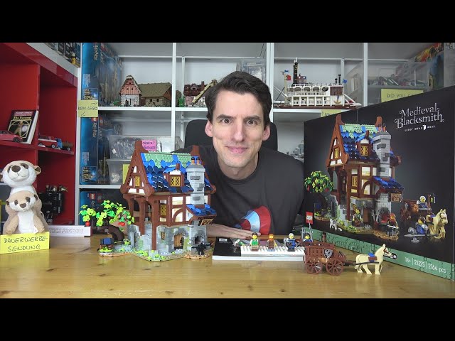 Vídeo relacionado con Lego Ideas Medieval Blacksmith 21325 Building Kit; Impressive Build-and-Display Model for Adults, New 2021 (2,164 Pieces)