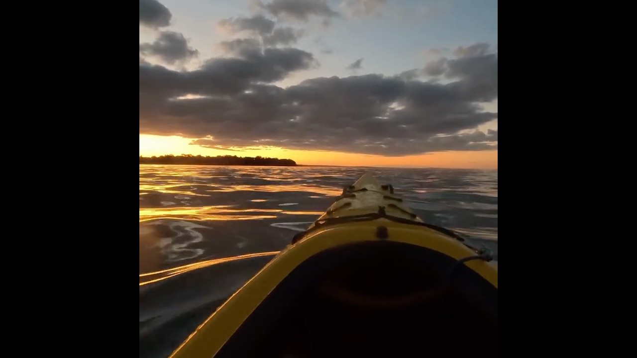 Sunset paddle #kayak #sunset #sunsetview #newzealand