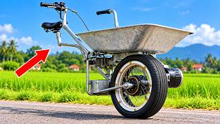 Brilliant Idea! A Install electric vehicle tires onto the push cart. | ASMR